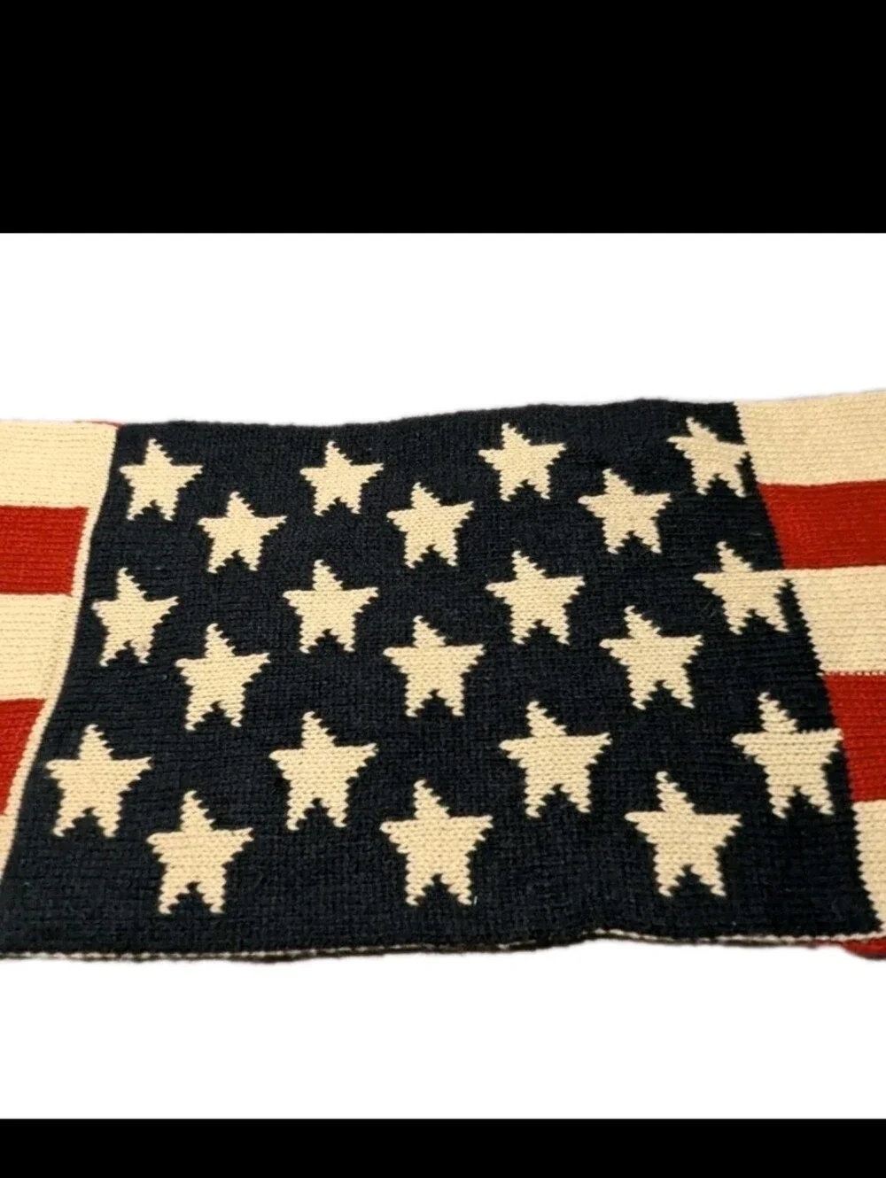 American Flag Infinity Scarf USA Stars & Stripes Red White & Blue Vintage Style